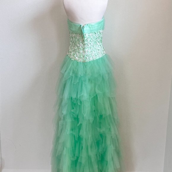 Mint Ruffled Dress - Picture 3 of 3